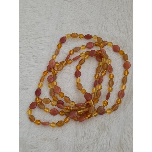 Joan Rivers Classics Collection Czech Crystal Beaded Necklaces Amber & Bronze Se - Picture 5 of 7